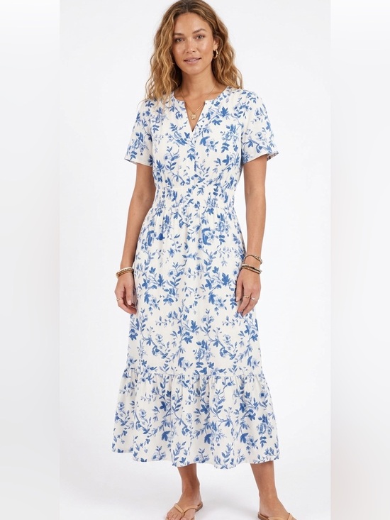 French Connection Dresses & Skirts - 7. French Connection Blue and White Floral Midi Dress